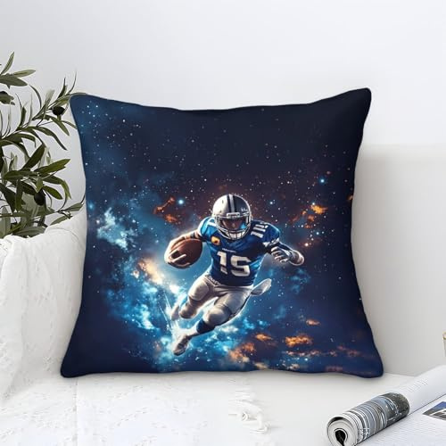 LILIlaobiao Kissenbezug 40x40cm American Football, Outdoor Kissen Balkon Deko Für Sofakissen Kissenbezüge Dekokissen Couchkissen Thenfl Football Kissenhülle Sofa Garden Schlafzimmer