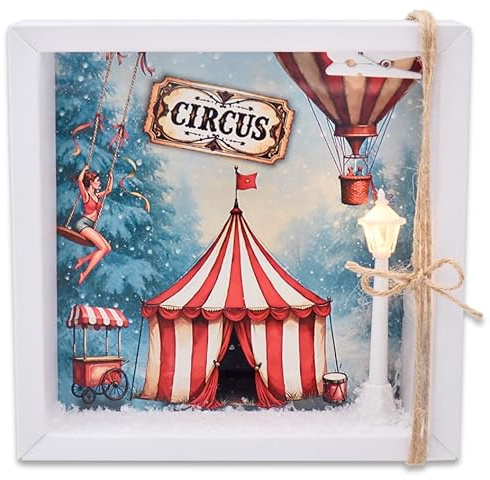 ZauberDeko Geldgeschenk Verpackung Circus Zirkus Ticket Weihnachten LED Laterne Geschenk