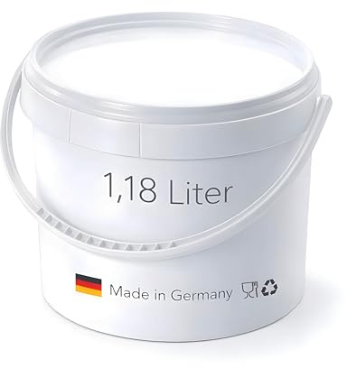 Abrollwerk 100x Eimer mit Deckel – 1,18 L – weiß, lebensmittelecht & dicht | luftdicht, stabil, multifunktional, PP-Kunststoff, mit Griff, Haushalt & Gastro, Lagerung & Transport, Vorräte, Gastronomie