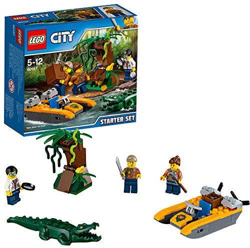 LEGO City 60157 - Dschungel-Starter-Set Konstruktionsspiel, bunt