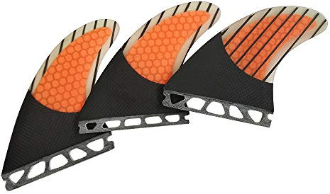 UPSURF Surfbrett-Flossen Future G7/G5 Waben+Carbon+Fiberglas Tri-Flosse, G7
