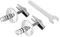 Ideal Standard -Dea, Set di cerniere per sedile copriwater slim in acciaio inox, T2960BJ, Cromato