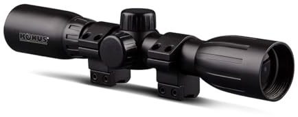 KONUS | Konusfire 4x32 Ottica Professionale Dotata di Anelli per Slitta, Zoom 4x32