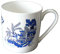 Blue Willow Pint Mug - Bone China Mug Decorated All Round with Blue Willow Pattern