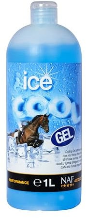 NAF Ice Cool Gel 1L – Fast-Acting Cooling Gel for Horses – Soothes Legs, Muscles & Tendons After Exercise – Ideal for Post-Work Recovery & Swelling