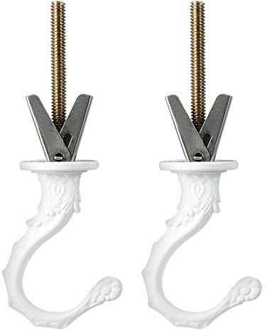 sourcing map 2 Pack Ceiling Hook Kit White Finish Plant Hanging Ceiling Hook