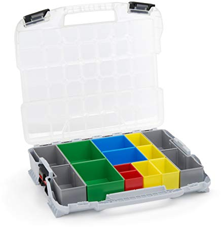 Bosch Sortimo W-BOXX 102 | Sortimentskasten L-Case | Schraubenbox Aufbewahrung mit Deckel | Kleinteilemagazin Alternative…