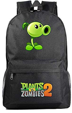 WANHONGYUE Plants vs. Zombies Game Cosplay Daypack Casual Backpack Day Trip Travel Bag Black /2