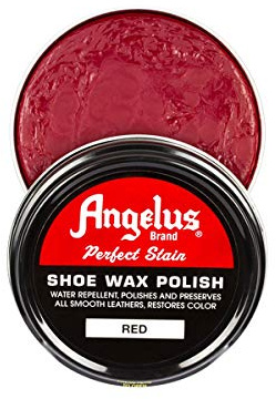 Angelus Perfect Stain Leather Shoe Wax Polish Red for Leather Shoes And Boots Water Repellent - Red Colour