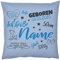 Mega-Shirt Kissen zur Geburt Geburtskissen Kissen mit Füllung Personalisierter Polster Namenskissen Geschenk Baby Glückwunsch zur Taufe Geburts Geschenke