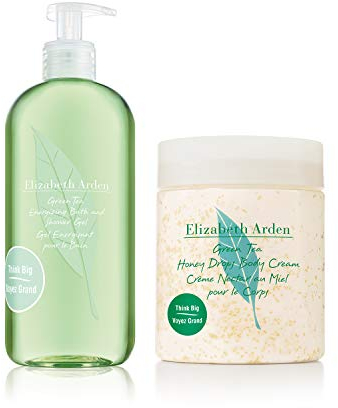 Elizabeth Arden - Green Tea Honey Drops, Körpercreme angereichert mit echtem Honig und pflegender Shea Butter, 500ml + Green Tea, belebendes Bade- und Duschgel, mit Grüner-Tee-Duft, 500 ml