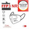 5x Premium FFP3 Maske ohne Ventil mit Ohrschlaufe Atemschutzmasken