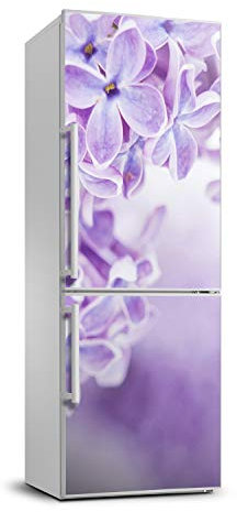 Tulup Adesivo Frigo 60x180cm Stickers Copri Frigorifero Porta Cucina - Fiori Lilla