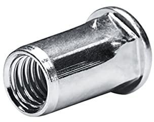 GOEBEL® - 250 x Blindnietmuttern Nietmuttern M10 Edelstahl A2 (V2A) (Ø x L) 13,0 x 22,0 mm Blindmuttern Flachkopf Teilsechskantschaft Schaftende offen Einziehmutter Einnietmuttern - GO-NUT