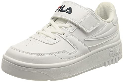 FILA FXVENTUNO Velcro Kids Sneaker, Weiß, 33 EU