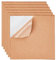 BENECREAT Lot de 6 feuilles de liège auto-adhésives 30x30cm (3mm d'épaisseur) Feuilles de support en liège isolant rectangle pour dessous de verre, décoration murale, fête et bricolage