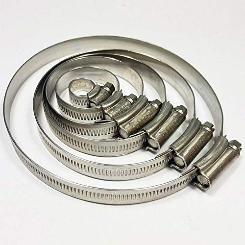 One Stop DIY Schlauchschellen mit Schneckenantrieb, 30 mm – 90 mm, 250 Stück