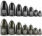 LMAB Tungsten Bullet Weight - Texas & Carolina Rig Gewichte zum Finesse Angeln, bleifrei mit Inlay, zum Barschangeln & Zanderangeln, Farbe Matt Black, Größe 7,2 g