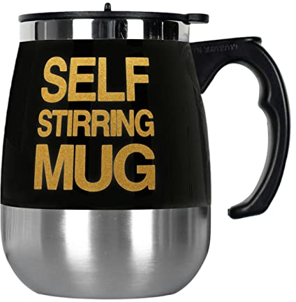 Yusheng Mezcla automática, agitación eléctrica Acero Inoxidable para café, té, agitación eléctrica para té café para el hogar, la ofic, los Viajes, la batidora AJE