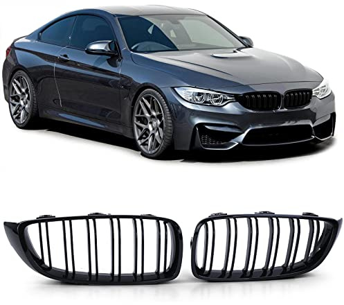 Doppelsteg Kühlergrill Performance Schwarz Glanz für 4er BMW F32 F33 F36 F82 F83