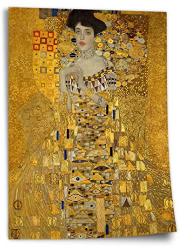 Printistico Poster Gustav Klimt - Adele Bloch-Bauer I (1907) Kunstdruck ohne Rahmen, Wandbild - A4, A3, A2, A1, A0, XXL - Wohnzimmer, Schlafzimmer, Küche, Deko