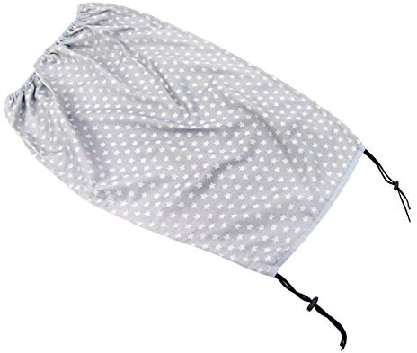 BAMBINIWELT Universal Sonnensegel für Kinderwagen Babywanne reißfester Sonnenschutz mit UV Schutz Beschichtung 50+ Sonnenschutz Sonnendach für Buggy Jogger STERNE (Sterne hellgrau)