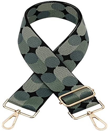 Kiwochy Verstellbarer Taschengurt Trageriemen Umhängegurt Breit Schulterriemen Breite 2 Zoll Karabiner in Gold Taschen Ersatz Schultergurt für Handtaschen Schulterriemen (Farbabstimmung-Matcha Grün)
