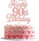 Xsstarmi 1 Pack Happy 90th Birthday Cake Topper Glitter 90 Years Old Numb 100 Cake Pick for Celebrating 90th Birthday Anniversary Party Cake Decorations Supplies Rose Gold