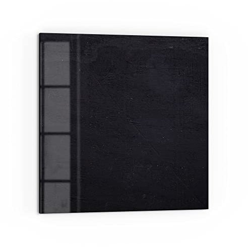 DEQORI Küchenrückwand Glas | Motiv Gerahmte Kreidetafel | 60x60 cm | Bad- oder Herd-Rückwand | Herdblende Spritzschutz für Küche & Badezimmer | moderne Deko für Fliesenspiegel