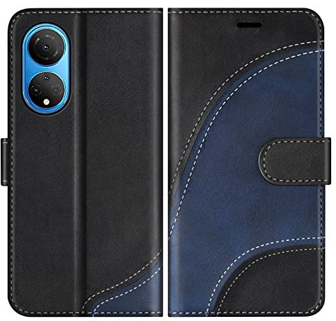BoxTii Coque pour Huawei Honor X7 4G, Portefeuille Etui en Cuir PU, Magnétique Protection Housse Coque pour Huawei Honor X7 4G, Noir