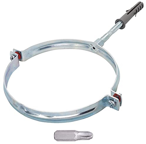 SKIR'CO 1 soporte de tubería para tubos de 150 mm, soporte de tubería para montaje en pared y techo, abrazadera de tubería