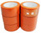 Lote de 6 Cintas adhesivas naranja de PVC 50 mm x 33 m para el sector de la construcción - Cinta adhesiva TECPLAST
