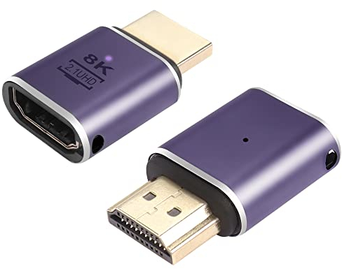 PNGKNYOCN 8K HDMI Adapter, 48Gbps HDMI 2.1 Stecker zu Buchse Extender Unterstützung 8K@60Hz, 4K@120Hz, HDR, eARC für HDTV,Laptop,Monitor,Projektor(2-Pack)