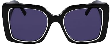 KARL LAGERFELD Damen Kl6126s Sonnenbrille, Schwarz/Weiß, Einheitsgröße