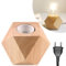 Nizirioo Tischlampe Holz, E27 Nachttischlampe Holzsockel, Kleine Nachttischlampe mit Diamant-Holzsockel, EU-Plug Holzsockel E27 Perfekt für Schlafzimmer/Wohnzimmer/Büro (ohne Glühbirne)