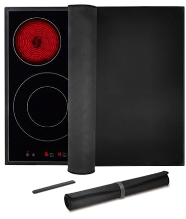 KITCHENRAKU KR Hob Cover, Splash Guard Kitchen Hob Cover, Cover Protector for Ceramic Hobs, Dustproof Mat for Induction Hobs to Protect Against Scratches (61x53cm)