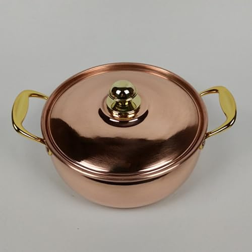 A Copper Pot for 2 People, Suitable for a Variety of Cooking Options and The First Choice for Middle-Aged and Elderly Couples (17 cm). (Gas Stove)