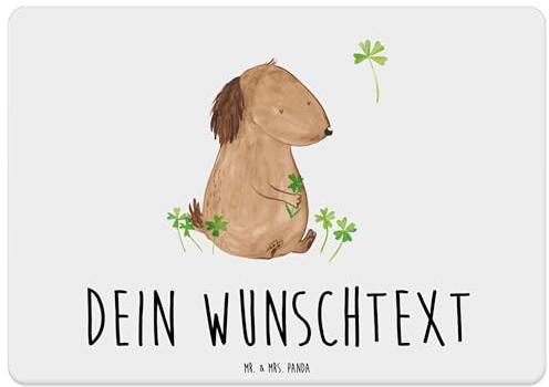 Mr. & Mrs. Panda Personalisiertes Tischset Hund Kleeblatt - Personalisierte Geschenke, Hunderasse, Motivation, Neuanfang, Hundemama, Geschenk,