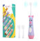 NELL&WELL - Cepillo de dientes eléctrico para niños con temporizador de cepillado de 2 minutos, cepillos de dientes alimentados por pilas con 3 cabezales de cerdas suaves para niños y niñas a partir