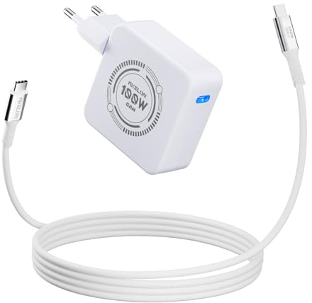 100W USB C Netzteil, GaN PD 3.0 100 Watt USB-C Ladegerät für MacBook Lenovo Thinkpad Dell HP Asus Acer, iPhone 17 16, iPad, Samsung Galaxy S26 Ultra, Xiaomi, 2 Meter 240W Type C-C Kabel