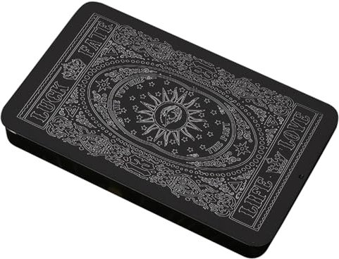 YOUNAFEN Playing Card Box Trading Card Case Storage Can Card Organizers Card Case Empty Metal Storage Box for Gaming Cards