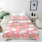 ANHOPE Rosa Hintergrund Regenbogen Wolke Bettwäsche Set 3 Teilig Bettbezug 135x200 cm & Kissenbezug 80x80 cm Microfaser Bettbezüge mit Reißverschluss Weich Bettdeckenbezug Set für Kinder Mädchen