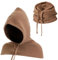TAGVO 2-in-1 Sturmhaube mit Kapuzenschal, Winddichte Strickmütze, Weicher Winter-Strickschal mit Mütze, Einteiliges Hut- und Nackenwärmer-Set, für Herren und Damen
