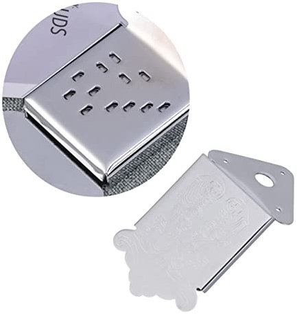 ifundom Mandolin Tailpiece De Cuerdas Cromado Con Diseño Floral y Tapa Extraíble Reemplazo Para Fabricantes De
