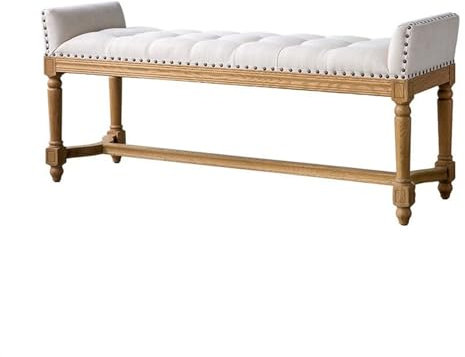 ZKALQECNF Bettbank Art Simple Bank Vintage Eiche Nachttischhocker Ländliches europäisches Wohnzimmer Schuhwechsel Sofabank Sitzbank Schlafzimmer