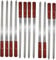 MIXEL Stainless Steel Flat Kebab Skewers, Secure Holding, Versatile Use, Ideal for Both Indoor and Outdoor Grilling, BBQ Skewers with Wooden Handle, Ergonomic Design (4 PCS)