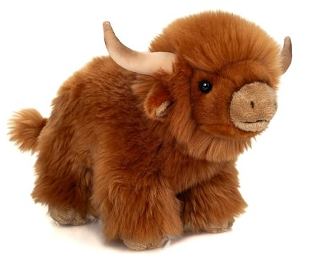Teddy Hermann 91733 Hochlandrind 28 cm, Kuscheltier mit idealem Recyclinganteil (Füllmaterial)