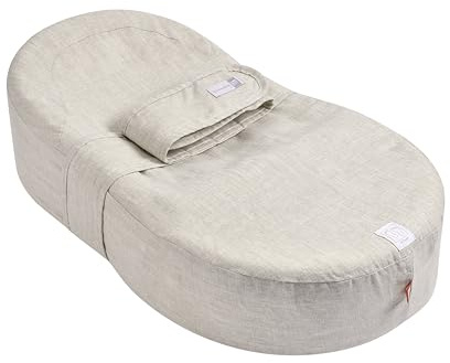 RED CASTLE/BEABA, Cocon Ergonomique, Nid d'ange, Confort,Développe la motricité et l'éveil, Fabriqué en France, Tissu Oeko-Tex, Matière Lin Hypoallergénique