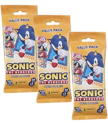 Panini Sonic The Hedgehog Trading Cards - 3X Value Pack (Fat Packs)
