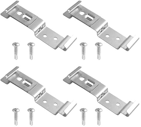 Clips para matrícula de remolque, 4 unidades, 125 x 25 mm, soporte universal para matrícula, para coches, camiones y remolques.